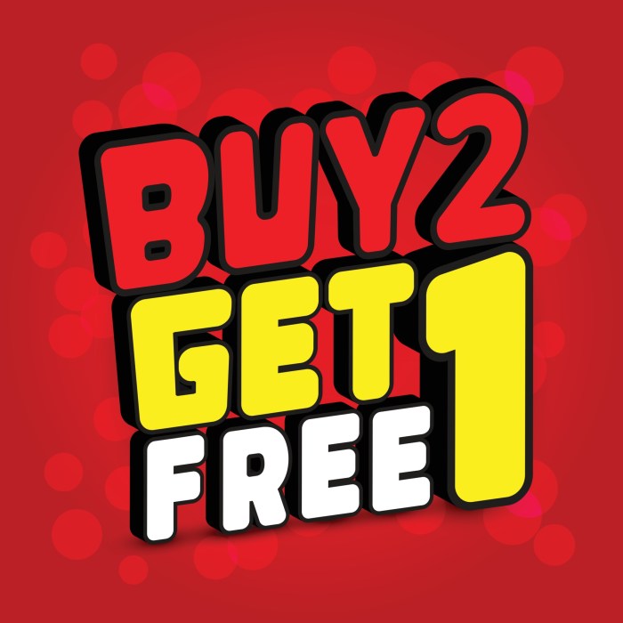 buy 2 get 1 free artinya