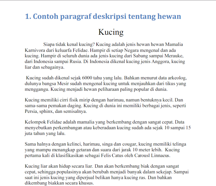 contoh teks deskripsi tentang kelas terbaru