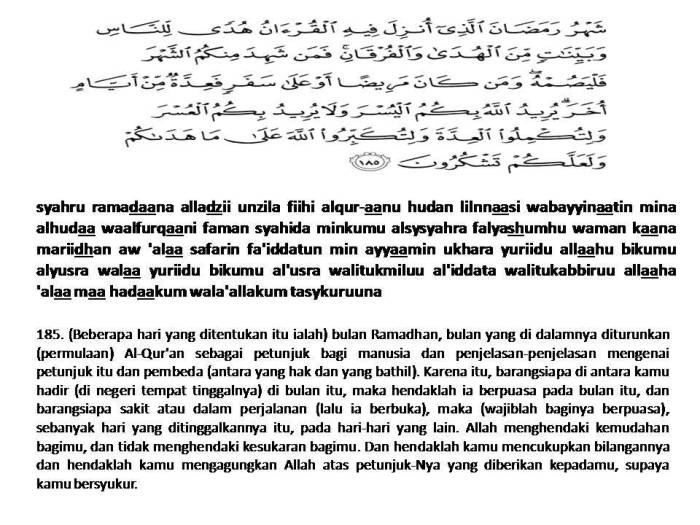 surah al baqarah ayat 185 latin