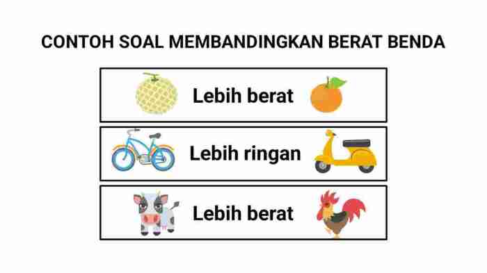 gambar perbandingan berat benda kelas 1