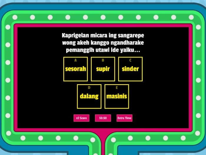 sebutna 4 jinising sesorah terbaru