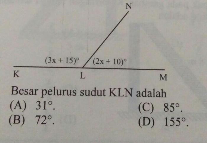 besar pelurus sudut pqs adalah