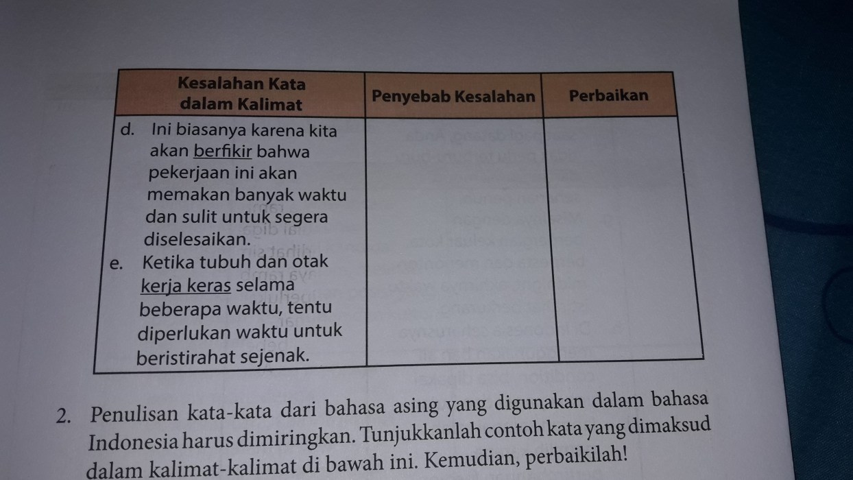 kesalahan kata dalam kalimat terbaru