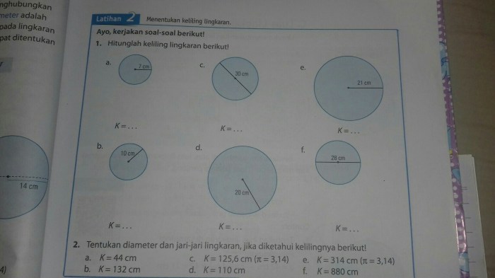 soal cerita lingkaran kelas 6 terbaru