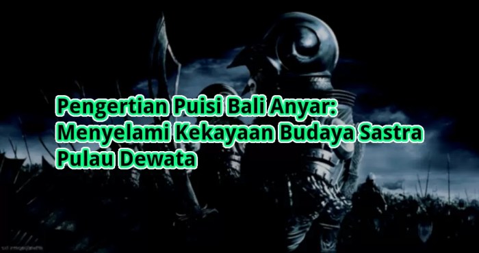 pengertian puisi bali anyar