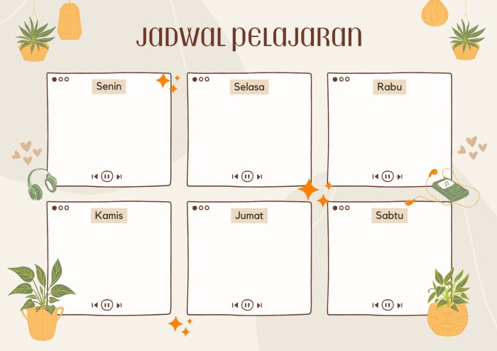 jadwal pelajaran bahasa jepang