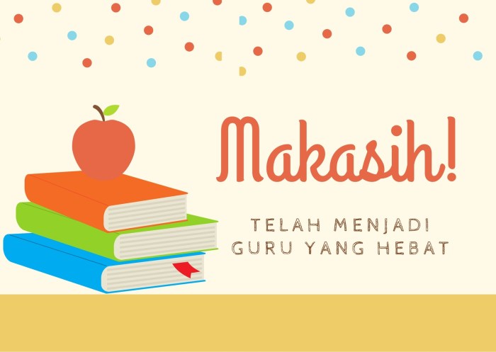 Ucapan terima kasih kepada guru wali kelas