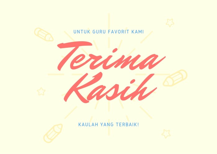 ucapan terima kasih kepada panitia