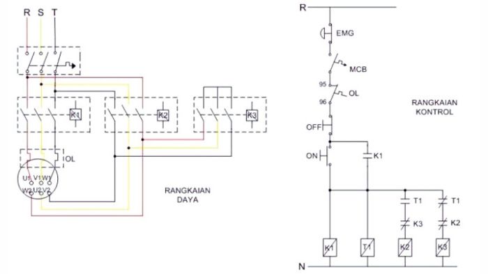 rangkaian delta listrik bintang segitiga wiring