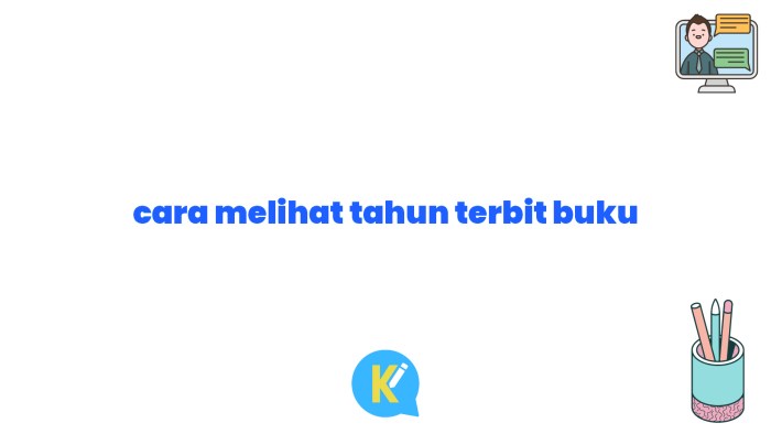 cara mengetahui tahun terbit buku