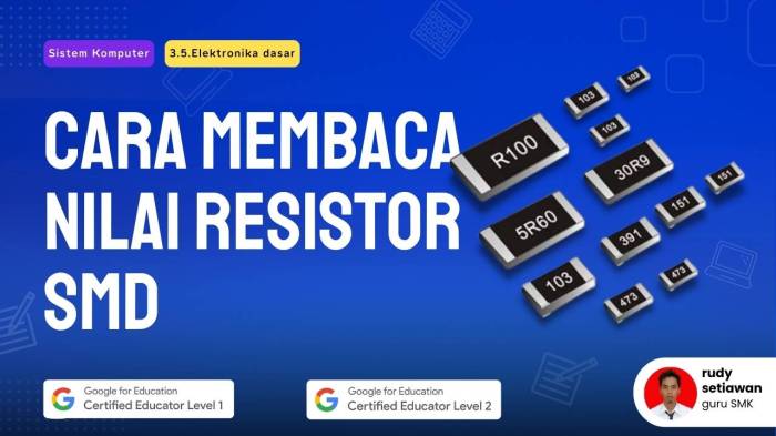 cara membaca resistor smd