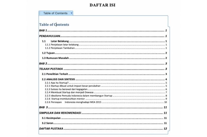 contoh daftar isi makalah pkn