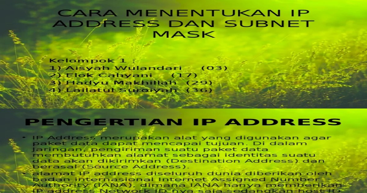 cara menentukan ip address