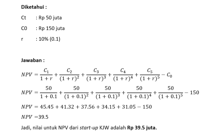 npv irr contoh soal dan