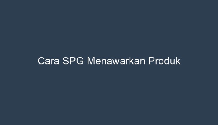 cara spg menawarkan produk terbaru