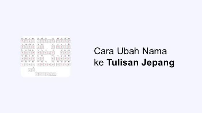 ubah nama ke tulisan jepang