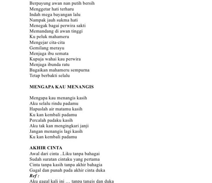 lirik lagu aku indonesia terbaru