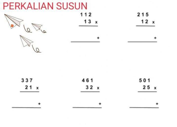 contoh soal perkalian susun ke bawah terbaru