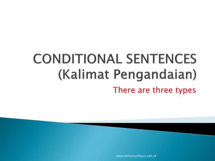 conditional faktanya beserta kalimat