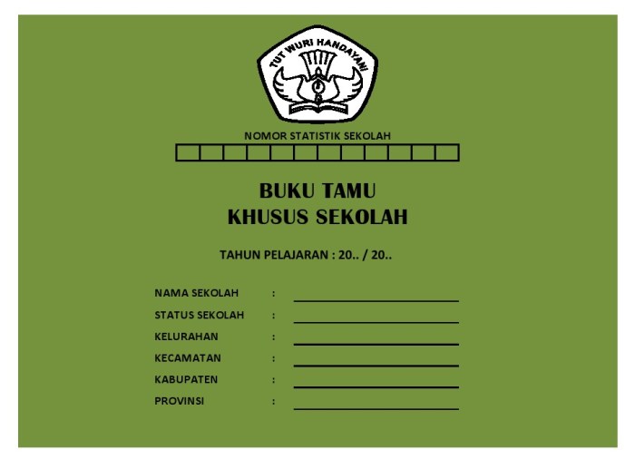 contoh buku tamu sekolah terbaru