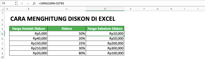 rumus mencari harga awal terbaru