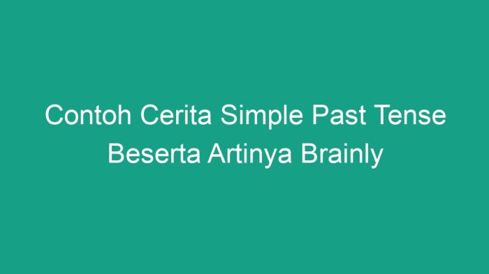 cerita artinya beserta tense