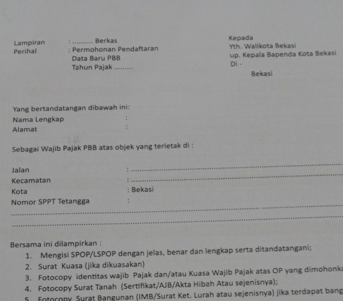 contoh formulir pendaftaran ssb