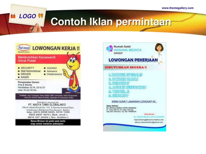 contoh gambar iklan permintaan