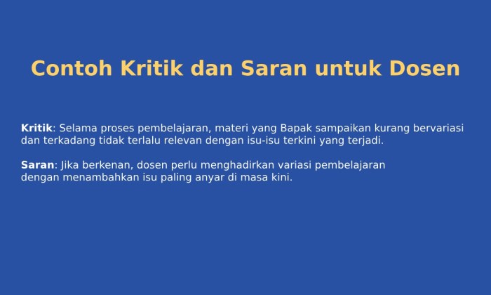 contoh kritik dan saran untuk klinik