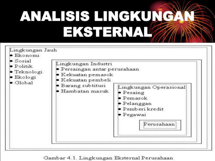 contoh lingkungan eksternal perusahaan