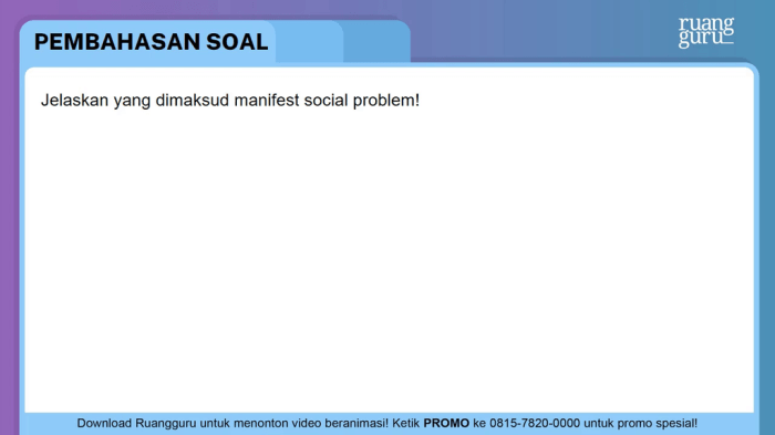 contoh manifest social problem