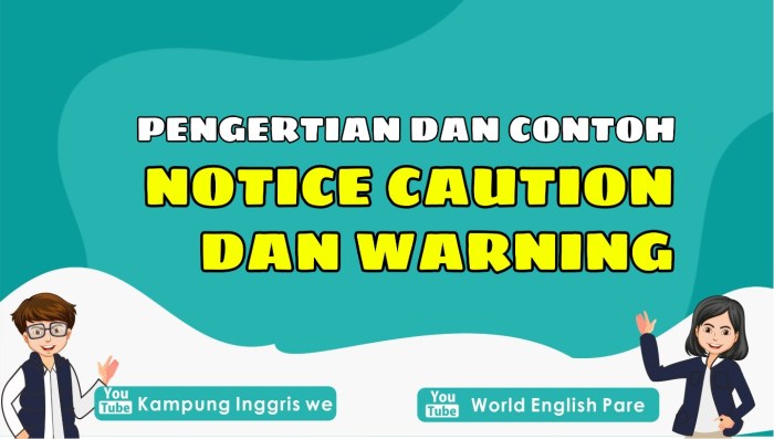 contoh warning di jalan raya