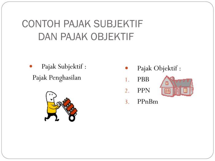 contoh pajak subjektif dan objektif