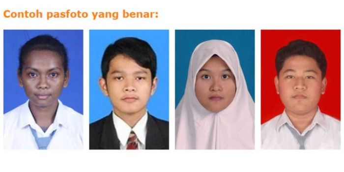 contoh pasfoto yang benar terbaru