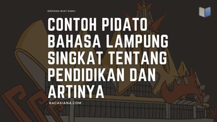 pidato bahasa lampung tentang pendidikan