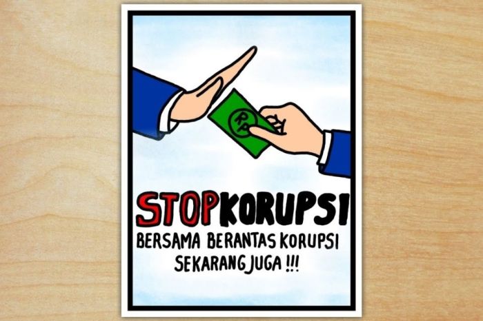 contoh gambar poster anti korupsi terbaru