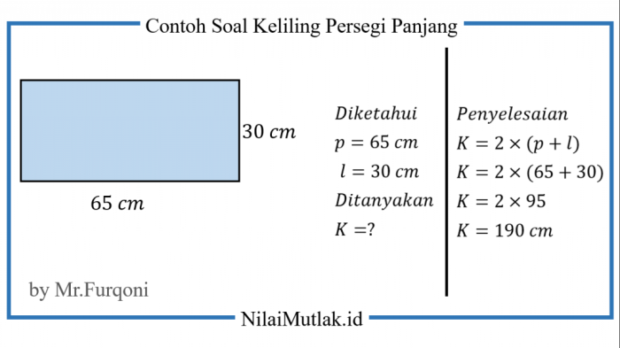 soal luas dan keliling persegi panjang terbaru