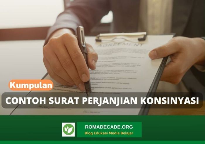 contoh surat perjanjian konsinyasi