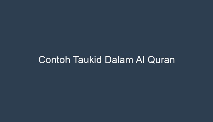 contoh taukid dalam al quran