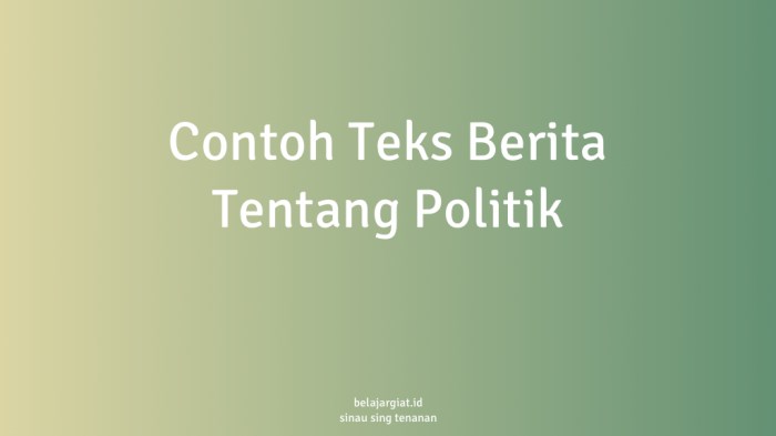 contoh artikel tentang politik