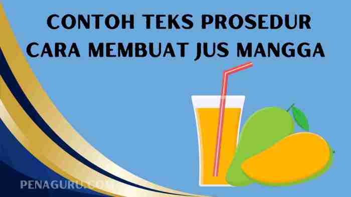 teks prosedur membuat jus terbaru