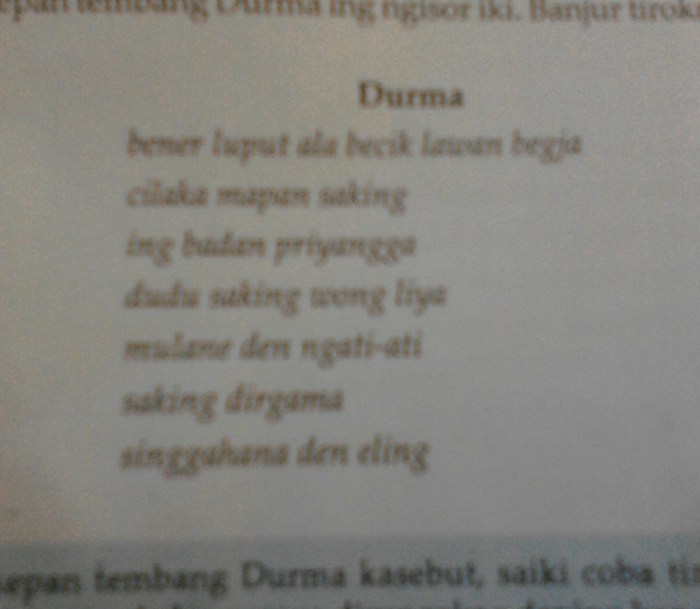 tembang durma iku tembang