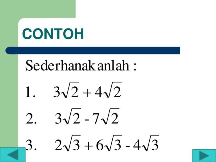 Materi bilangan berpangkat dan bentuk akar