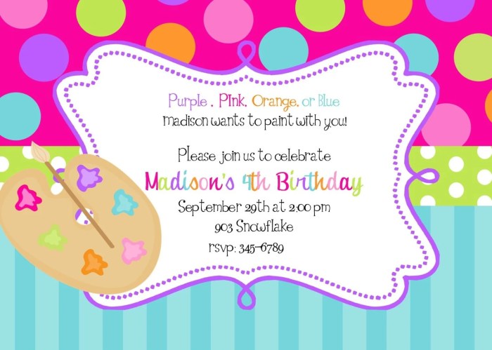 contoh invitation card birthday party terbaru