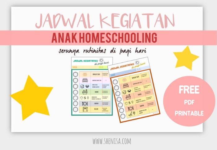 contoh jadwal belajar anak di rumah terbaru