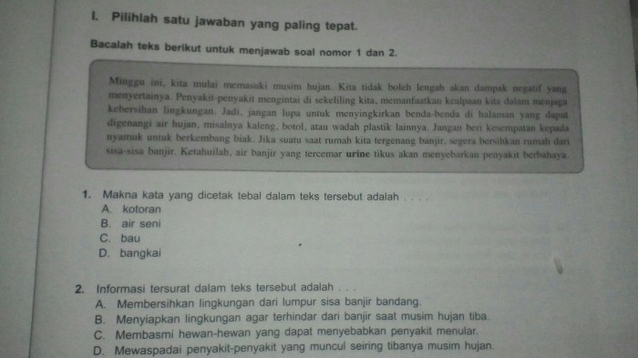 contoh soal informasi tersurat