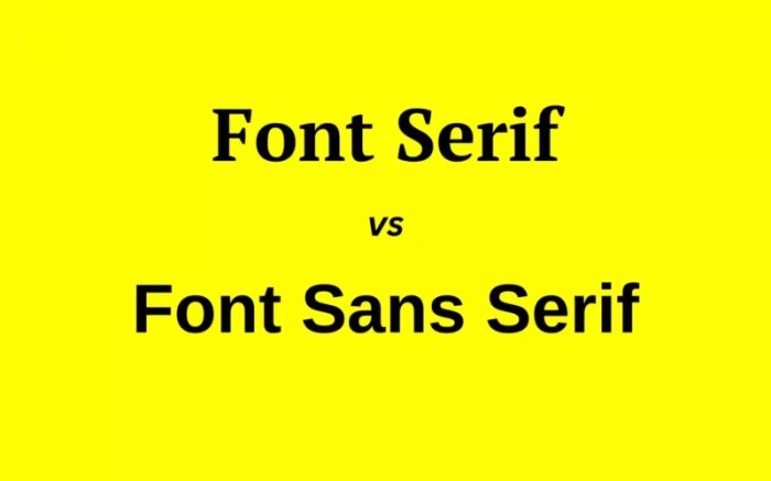 perbedaan serif dan sans serif