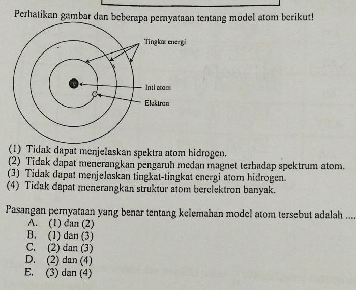 soal tentang struktur atom