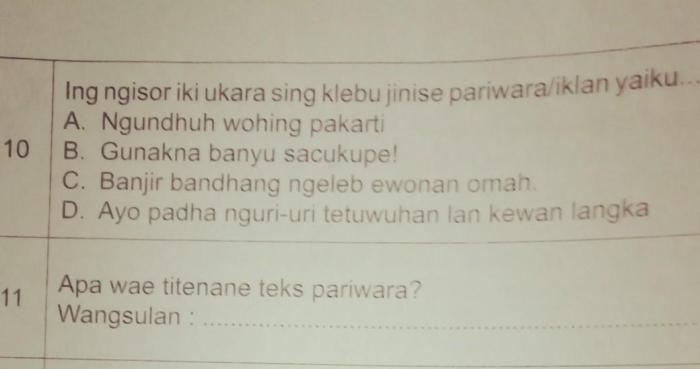 apa wae titikane teks pariwara terbaru