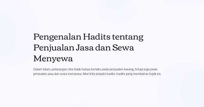 hadits tentang sewa menyewa